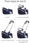 Hounsh Gray Baby Hip Seat Carrier with Adjustable Strap, Zipper Pocket, Soft Base, and Large Storage Space (Gray)