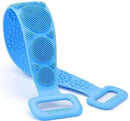 Axooms Dual-Sided Silicone Body and Back Scrubber with Shampoo Dispenser, Deep Massage and Gentle Exfoliating Strap, Multicolor