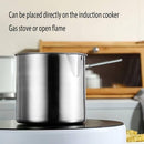Axooms Small Stainless Steel Deep Frying Pot with Basket, 1200ml Capacity, Long Handle – For French Fries, Shrimp, Fish, Chicken Wings, Butter, Sauce, Broth & Pasta (Silver)
