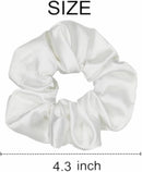 Axooms 6-Piece Satin Silk Scrunchie Set, Soft Ponytail Holders for Women and Girls, 4.3-Inch Pink Hair Ties