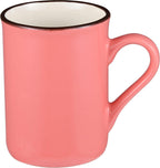 Axooms 5-Piece Stoneware Mug Set with Chrome Stand — 4 Colorful 280 ml Mugs for Coffee & Tea