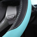 Axooms Leather Steering Wheel Protection Cover , Non-Slip and Breathable Microfiber Protective Cover, Universal Fit for Most Cars (Beige)