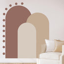 Axooms Large Boho Rainbow Arch Wall Stickers, Abstract Boho Decor for Girls' Bedrooms, Nurseries, and Kids' Rooms