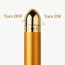 Axooms 24K Gold Electric Facial Massager, Vibrating 3D Roller and T-Shaped Head for Facial Firming and Wrinkle Care