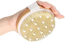 Axooms Wooden Bath Brush & Soft Nylon Mesh Loofah with Handle for Men and Women - 1 Piece, Multicolor