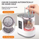 Axooms 3-in-1 Electric Makeup Brush Cleaner and Dryer with Silicone Bowl, USB-Powered, Includes Drying Rack