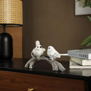 Axooms Small Animal Figurines - Black Bird Statues for Home Decor, Modern Ceramic Desktop & Bookshelf Decor for Bedroom, Living Room, Cabinet & Coffee Table (Black, 2 Pieces)