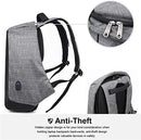 Axooms 16-Inch Anti-Theft Laptop Backpack, Bobby Water-Resistant Backpack with USB Charging Port, Lightweight and Large Capacity for Travel and Work