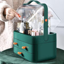 Axooms Portable Skincare Organizer, Water- and Dust-Resistant Cosmetics Display and Storage Case with Drawers for Bathroom, Bedroom and Vanity