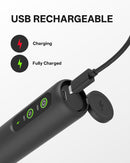 CIRCLE JOY Rechargeable Milk Frother Handheld with Stand, Dual Spring Whisk Head Electric Coffee Frother Foam Maker, Portable Drink Mixer for Cappuccino, Latte, Matcha, Black