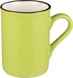 Axooms 5-Piece Stoneware Mug Set with Chrome Stand — 4 Colorful 280 ml Mugs for Coffee & Tea