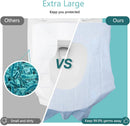 Axooms Disposable Toilet Seat Covers, Waterproof Individually Wrapped Toilet Liners for Adults and Children, Travel Accessories for Public Restrooms, Airplanes and Camping, 50 Pieces