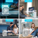 Axooms 4000mAh Double-Ended Spray Fan, Cool Air, 3 New Speeds 2025, USB-C Rechargeable with LED Light Cooler, Touch & Remote Control, 280ml Water Tank, Ice Fill (White)