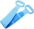 Axooms body scrubber belt bath brush silicone scrub back skin shower double exfoliating massager long cleaning easy side clean lathers for men & women