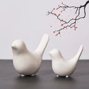 Axooms Small Animal Figurines - Black Bird Statues for Home Decor, Modern Ceramic Desktop & Bookshelf Decor for Bedroom, Living Room, Cabinet & Coffee Table (Black, 2 Pieces)