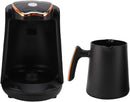 Axooms 600W Electric Turkish Coffee Maker – Fast Heating, 0.5L Single Serve for Turkish, Greek & Arabic Coffee with Auto Shut-Off, Drip-Free Spout & Comfortable Handle (Elegant Black & Gold Design)