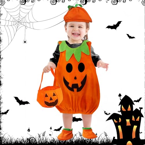 Kids Pumpkin Costume with Pumpkin Hat