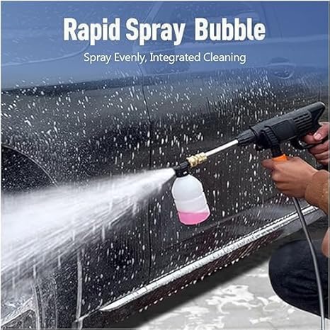 Axooms 48V High Pressure Water Sprayer 2 Batteries - Car Washing Machine, 5M Range, Cordless Portable Electric High Pressure Washer Gun, Used for Floor Cleaning and Garden Watering (2 Batteries)