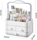Axooms Portable Skincare Organizer, Water- and Dust-Resistant Cosmetics Display and Storage Case with Drawers for Bathroom, Bedroom and Vanity