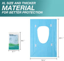 Axooms Disposable Toilet Seat Covers, Waterproof Individually Wrapped Toilet Liners for Adults and Children, Travel Accessories for Public Restrooms, Airplanes and Camping, 50 Pieces