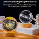 Axooms 3D Galaxy Crystal Ball Night Light, Solar System USB Crystal Lamp, Wooden Colorful Home Decor Gift for Teens, Boys and Girls