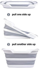 Axooms Foldable Multifunctional Plastic Bathtub for Pets, Collapsible, Gray