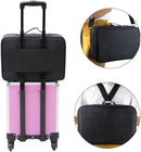 Axooms Three-Tier Large-Capacity Makeup Organizer Case for Brushes, Cosmetics, Curling Iron, and Hair Straightener