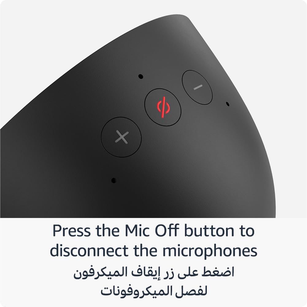 Echo Spot (Latest Generation) — Smart Alarm Clock with Alexa & Big Vibrant Sound | Customisable Clock Faces, Music & Podcasts, Smart-Home Control, Privacy Built-In