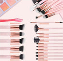 Axooms 16-Piece Synthetic Makeup Brush Set with Eyebrow Razor