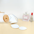 Axooms Round Cotton Swab Holder with Bamboo Lid, Cotton Ball and Cotton Bud Organizer for Bathroom, Vanity, and Sink