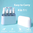 Axooms 4-Piece Silicone Travel Bottle Set, Leakproof TSA-Approved Toiletry Containers