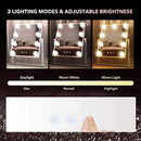 Axooms Hollywood Lighted Makeup Mirror with 9 Dimmable LED Bulbs, 3 Light Colors, Smart Touch Control & 360° Rotation
