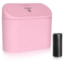 Axooms Car Trash Can with Lid, Small Automatic Waste Organizer with 30 Plastic Trash Bags, Garbage Bin for Car, Home & Office