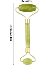 Axooms Jade Roller and Gua Sha Scraper Set, Natural Jade Anti-Aging and Anti-Wrinkle Facial Roller, Massage Tools for Face, Neck and Puffy Eyes
