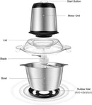 Axooms Electric Food Chopper – 3L Stainless Steel Meat Grinder with Full Motor for Vegetables, Fruits, Nuts & Meat