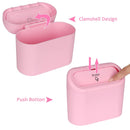 Axooms Car Trash Can with Lid, Small Automatic Waste Organizer with 30 Plastic Trash Bags, Garbage Bin for Car, Home & Office