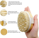 Axooms Wooden Bath Brush & Soft Nylon Mesh Loofah with Handle for Men and Women - 1 Piece, Multicolor
