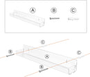 Axooms 6-Pack 15-Inch Acrylic Wall-Mounted Nail Polish Racks, Holds Up to 96 Bottles, Clear Essential Oil Display and Organizer