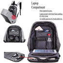 Axooms Anti-Theft Travel and Business Laptop Backpack with USB Charging Port and Headphone Interface, Waterproof School Bag for Women and Men, Fits 15.6-Inch Laptops