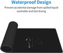 PU Leather Desk Mat Protector – 80×40 cm Large Non-Slip, Waterproof Writing & Mouse Pad (Black)