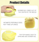 Axooms Silicone Body Exfoliating Brush with Soap Dispenser, Soft Bath Scrubber for Babies, Children, Women, Men and Pets, Multicolor, 1-Pack