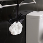 Axooms 3-Pack Flower-Shaped Scented Capsules – Hanging Ceramic Sachets for Closets, Drawers, Cars & Small Spaces (Floral, White)