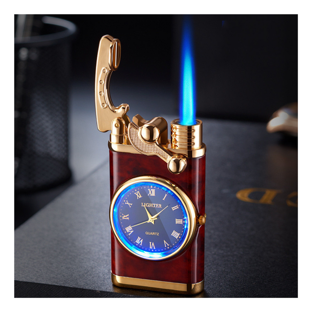 2-in-1 Electric Lighter with Built-in Watch and Rocker Arm