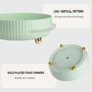 Axooms 360° Rotating Perfume and Makeup Organizer Tray, Large, Ivory White
