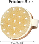 Axooms Wet and Dry Body Brush with Natural Bristles for Shower Massage, Back Cleansing, Lymphatic Drainage, Exfoliation and Circulation (10 cm Round Diameter)