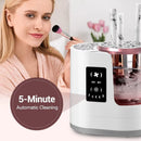 Axooms 3-in-1 Electric Makeup Brush Cleaner and Dryer with Silicone Bowl, USB-Powered, Includes Drying Rack