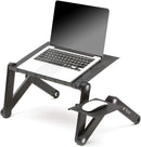 Axooms Foldable Laptop Table with Mouse Pad, Portable 360° Adjustable Bed and Sofa Desk