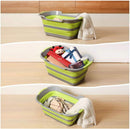 Axooms Foldable Multi-Purpose Pet and Baby Bath Tub, Portable Plastic Laundry Basket and Storage Basin, Lightweight Space-Saving Design, 60 × 40 × 27.5 cm