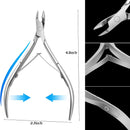 Axooms 4-Piece Stainless Steel Cuticle Nipper Set, Manicure Tool for Fingernails and Toenails