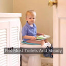 Axooms Large Foldable Non-Slip Potty Training Seat for Boys and Girls, Reusable Travel Toilet Seat Cover, Fits Round and Oval Toilets with Carrying Bag, Pink (New)